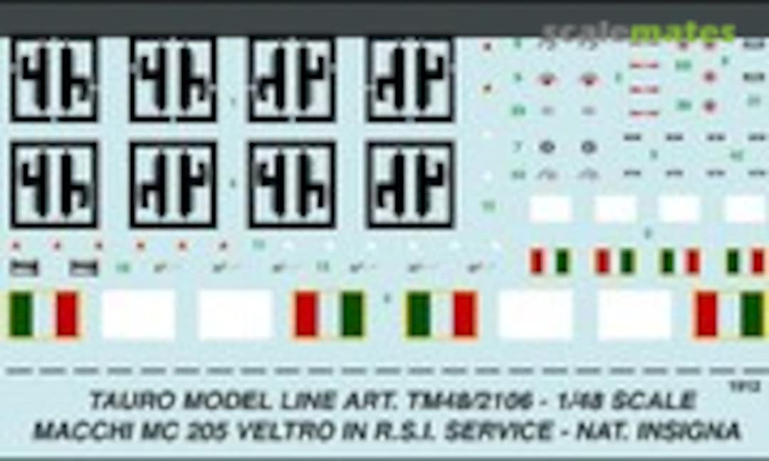 1:48 Macchi MC.205 Veltro (Tauro Model TM48/2106) TM48/2106