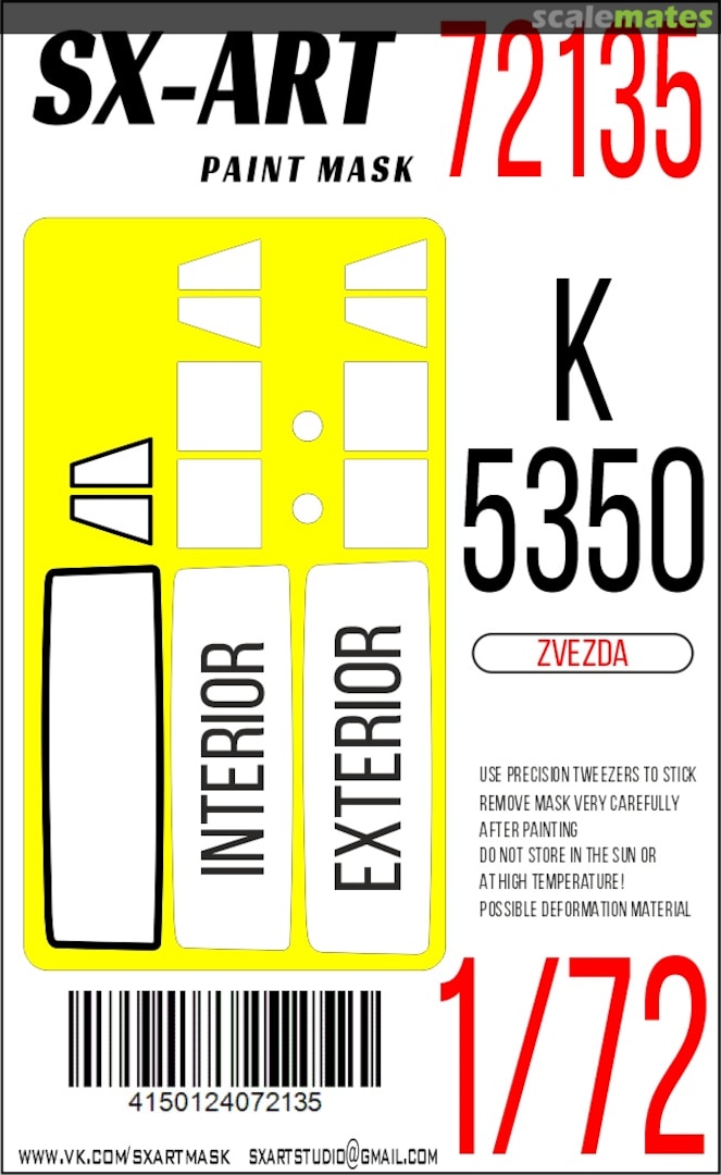 Boxart K-5350 masks 72135 SX-Art Boxart K-5350 masks 72135 SX-Art