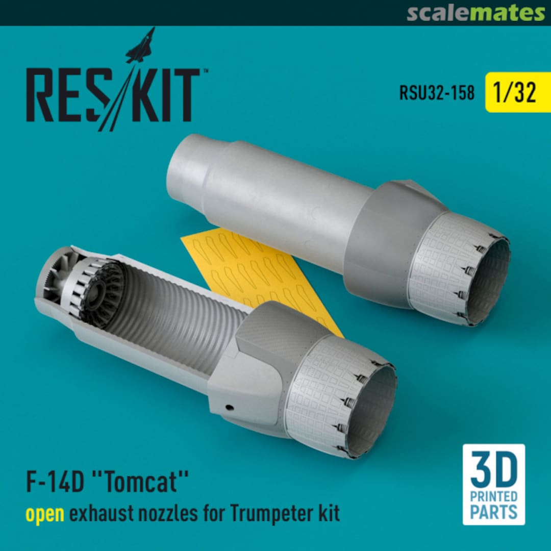 Boxart F-14D Tomcat open exhaust nozzles (3D Printed) RSU32-0158 ResKit
