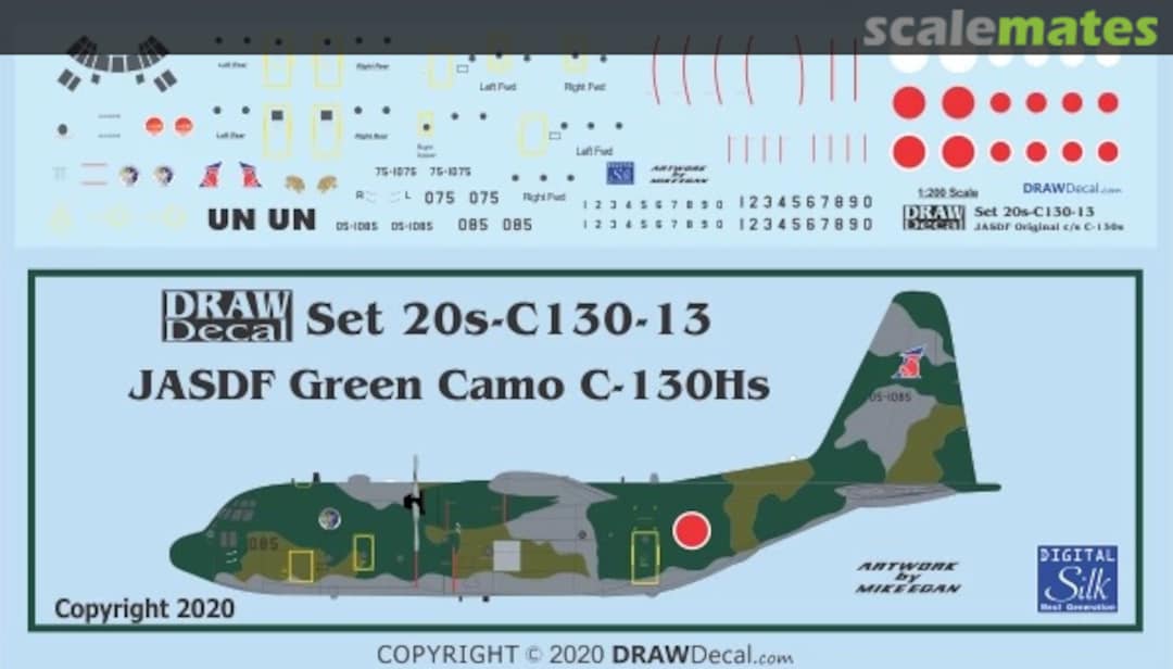 Boxart JASDF Green Camo Scheme C-130Hs 20-C130-13 Draw Decal Boxart JASDF Green Camo Scheme C-130Hs 20-C130-13 Draw Decal