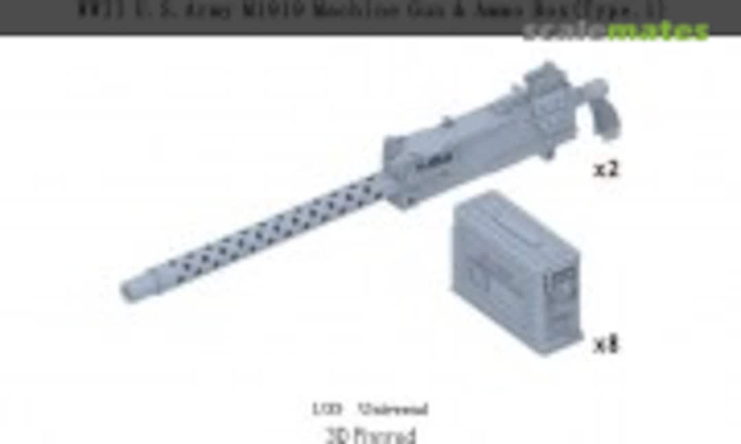 1:35 WWII U.S.Army M1919 Machine Gun And Ammo Box (Type 1) (E.T. Model P35-221) P35-221