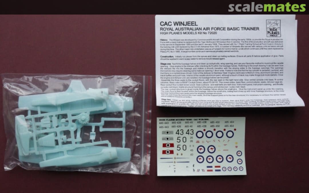 Contents CAC WINJEEL 72020 High Planes Models Contents CAC WINJEEL 72020 High Planes Models