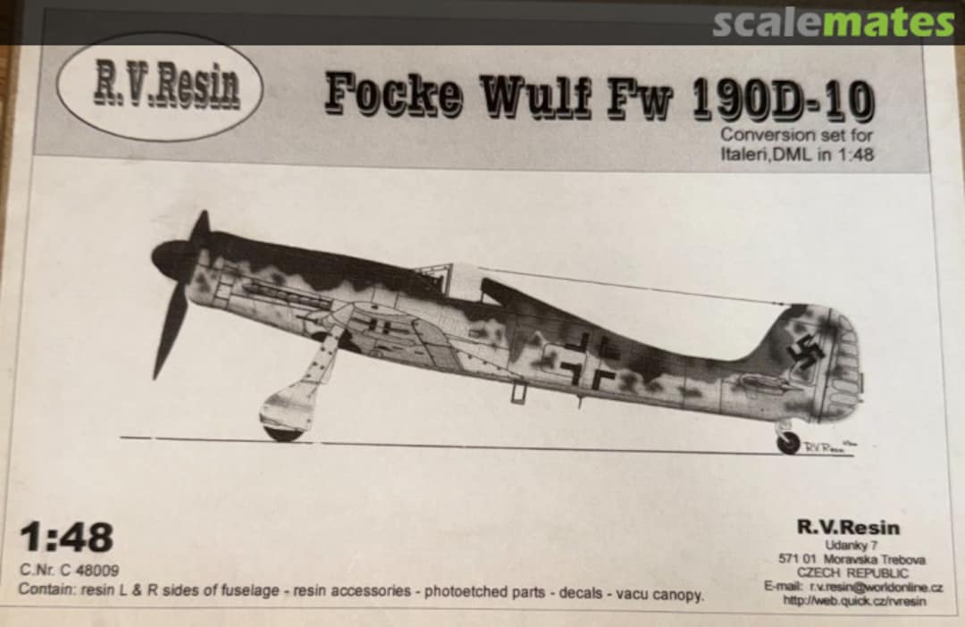 Boxart Focke-Wulf Fw 190D-10 48009 R.V. Resin Boxart Focke-Wulf Fw 190D-10 48009 R.V. Resin