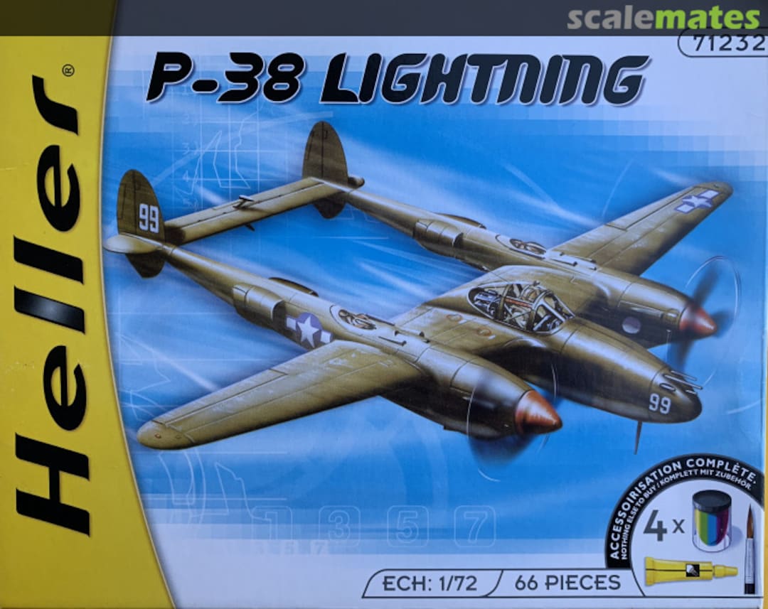 Boxart P-38 Lightning 71232 Heller Boxart P-38 Lightning 71232 Heller