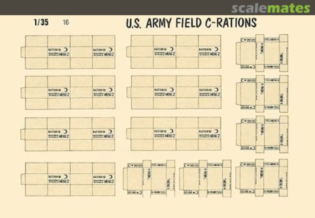 Boxart US Army Field C-Rations 16 Verlinden Productions
