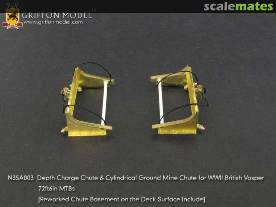 Boxart Vosper Depth Charge Chute & Cylindrical Ground Mine Chute N35A003 Griffon Model Boxart Vosper Depth Charge Chute & Cylindrical Ground Mine Chute N35A003 Griffon Model