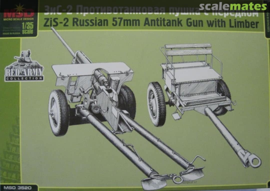 Boxart Soviet ZIS-2 57mm AT Gun 3520 MSD Micro Scale Design Boxart Soviet ZIS-2 57mm AT Gun 3520 MSD Micro Scale Design