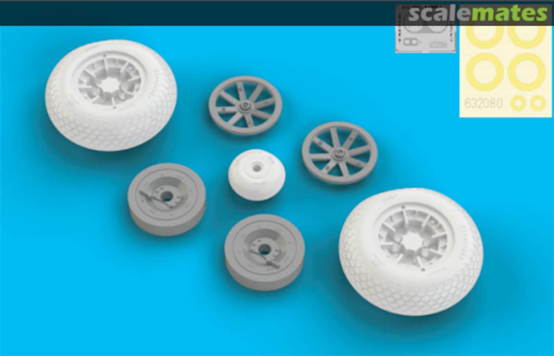 Boxart P-40 wheels w/ pattern 632080 Eduard Boxart P-40 wheels w/ pattern 632080 Eduard