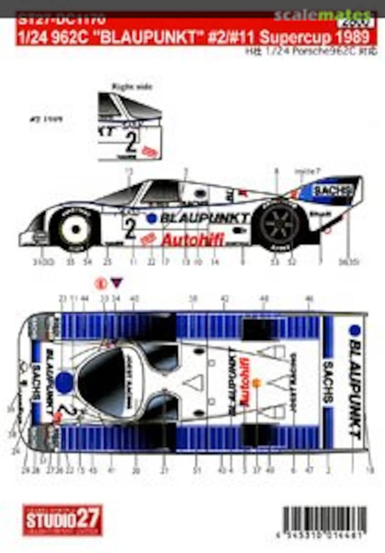 Boxart 962C BLAUPUNKT #2/#11 Supercup 1986 ST27-DC1170 Studio27 Boxart 962C BLAUPUNKT #2/#11 Supercup 1986 ST27-DC1170 Studio27