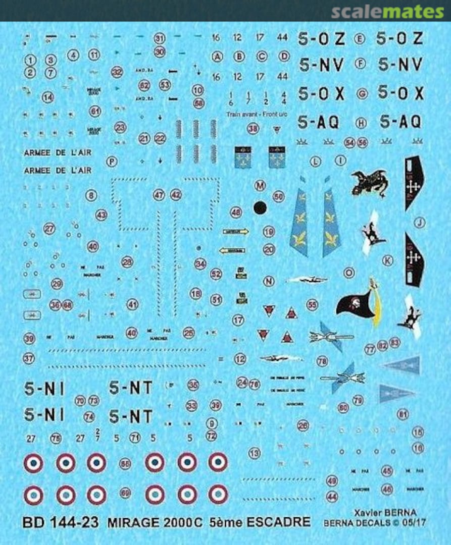 Boxart Dassault Mirage 2000C BD 144-23 Berna Decals Boxart Dassault Mirage 2000C BD 144-23 Berna Decals