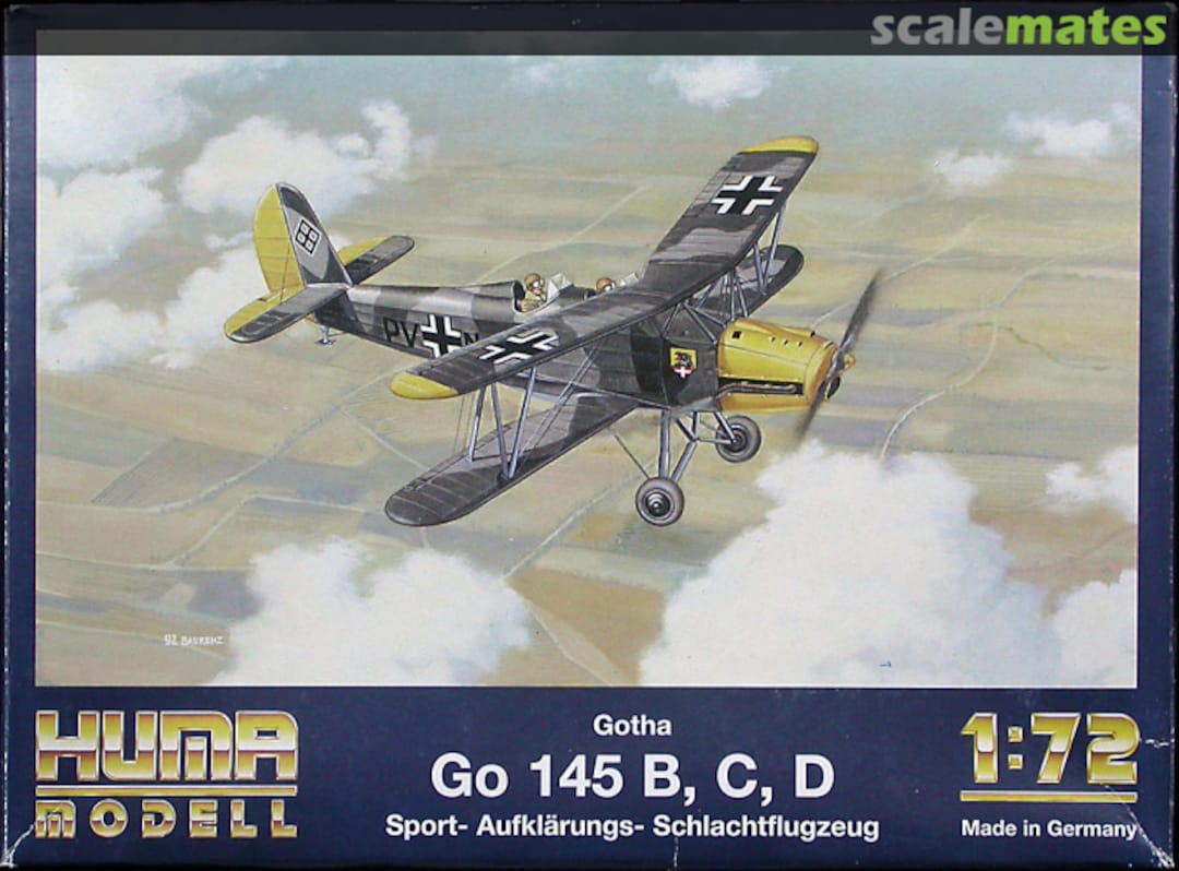 Boxart Gotha Go 145 B, C, D 3002 Huma Modell