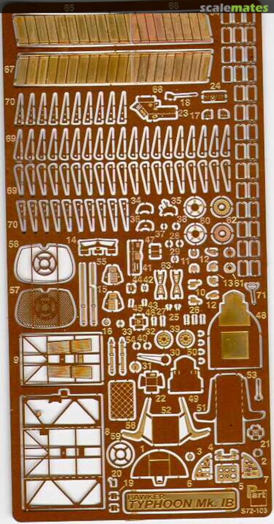 Boxart Hawker Typhoon Mk.Ib S72-103 Part Boxart Hawker Typhoon Mk.Ib S72-103 Part