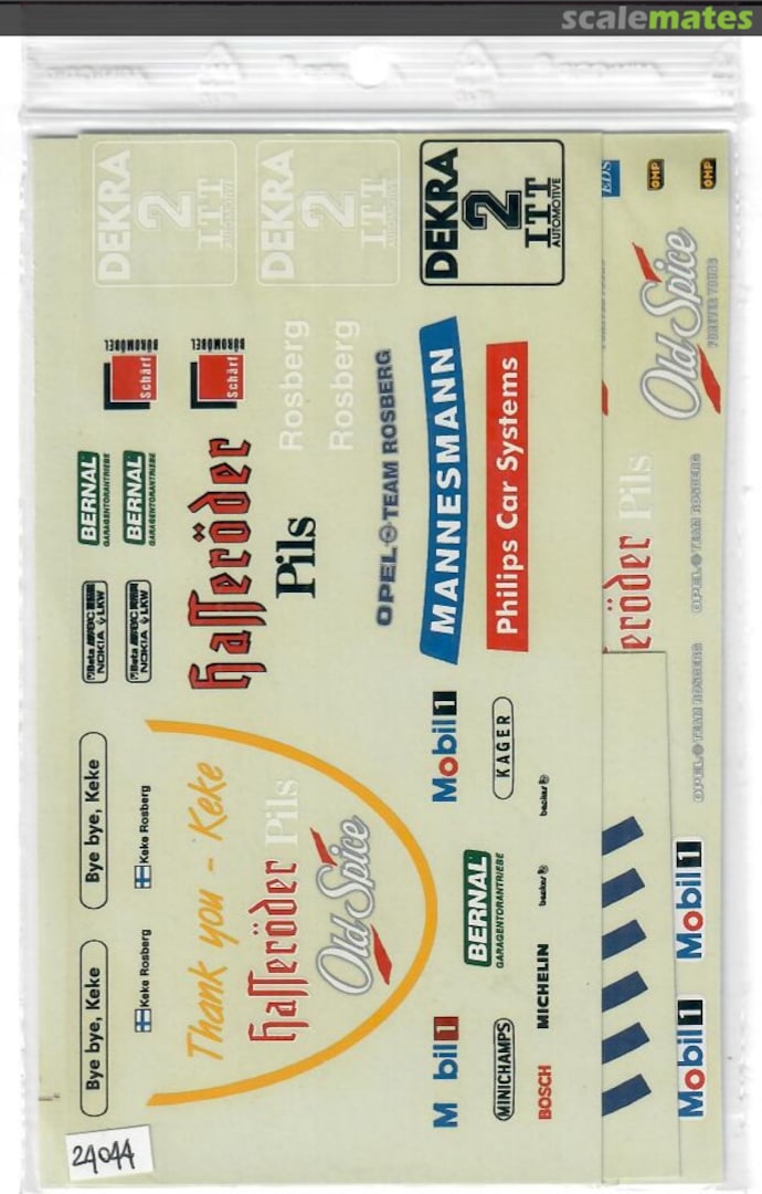 Boxart OPEL CALIBRA , TEAM ROSBERG, GOOD-BYE KEKE, ROSBERG LAST DRIVE,DTM 1995 24-044 DMC Decals Boxart OPEL CALIBRA , TEAM ROSBERG, GOOD-BYE KEKE, ROSBERG LAST DRIVE,DTM 1995 24-044 DMC Decals