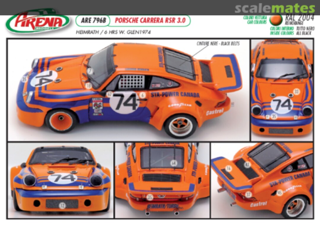 Boxart Porsche 911 Carrera RSR AREDE796B Arena Modelli Boxart Porsche 911 Carrera RSR AREDE796B Arena Modelli