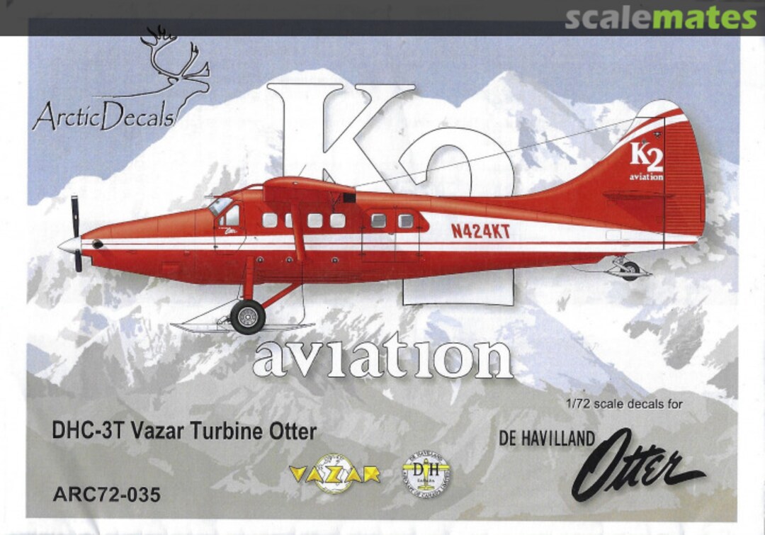 Boxart DHC-3T Vazar Turbine Otter K2 Aviation ARC72-035 Arctic Decals Boxart DHC-3T Vazar Turbine Otter K2 Aviation ARC72-035 Arctic Decals