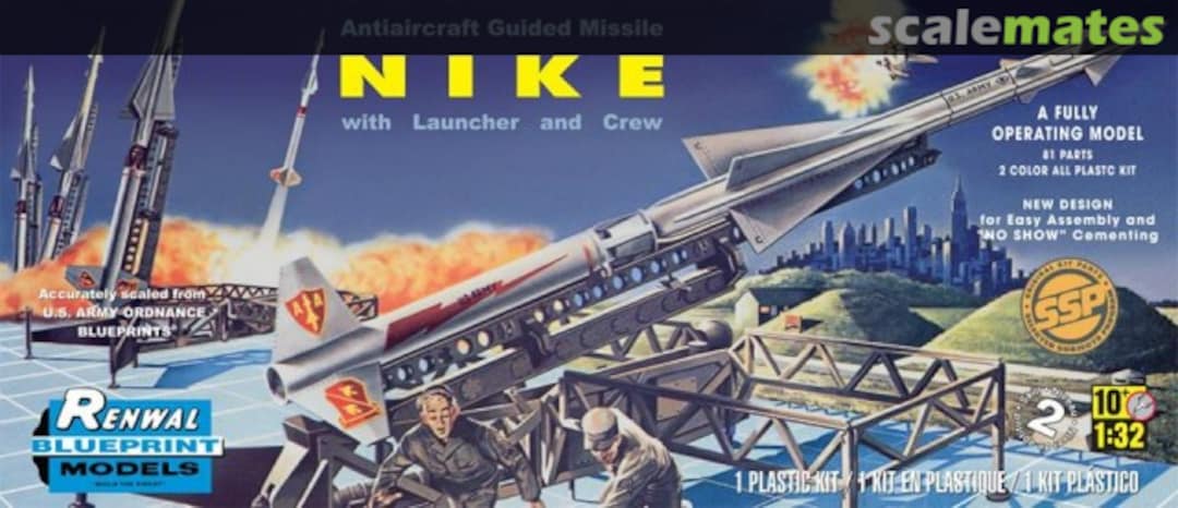 Boxart Antiaircraft Guided Missile Nike with launcher and crew 85-7815 Revell/Renwal Boxart Antiaircraft Guided Missile Nike with launcher and crew 85-7815 Revell/Renwal