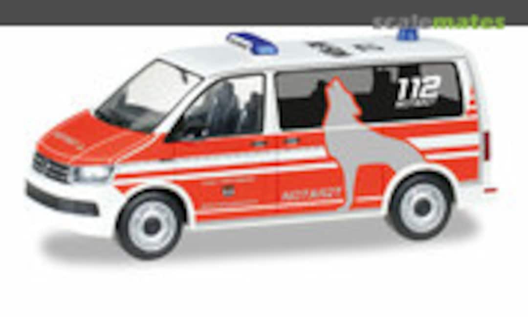 1:87 VW T6 Bus &quot;emergency physician fire Department Wolfsburg&quot; (Herpa 092876)