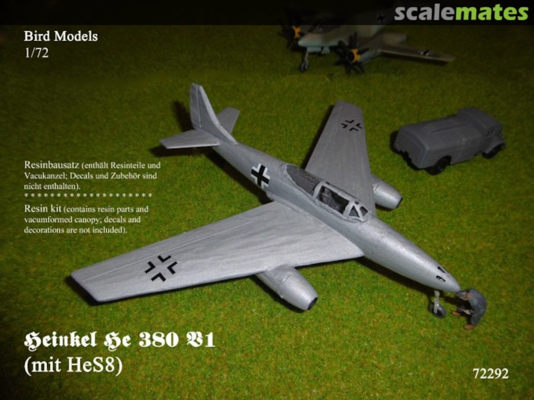 Boxart Heinkel He 380 V1 (mit HeS8) 72292 Bird Models Boxart Heinkel He 380 V1 (mit HeS8) 72292 Bird Models
