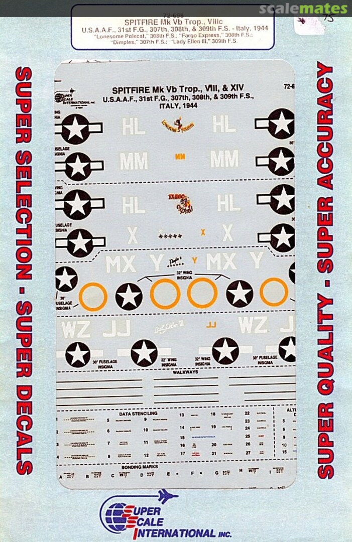 Boxart Spitfire Mk Vb Trop, VIII 72-698 SuperScale International Boxart Spitfire Mk Vb Trop, VIII 72-698 SuperScale International