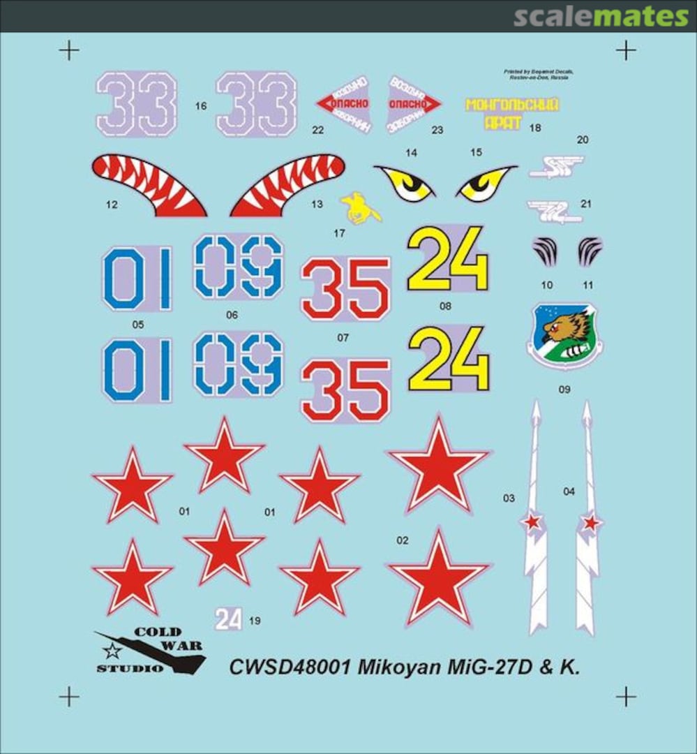 Boxart MiG-27 D and K CWSD48001 Cold War Studio Boxart MiG-27 D and K CWSD48001 Cold War Studio