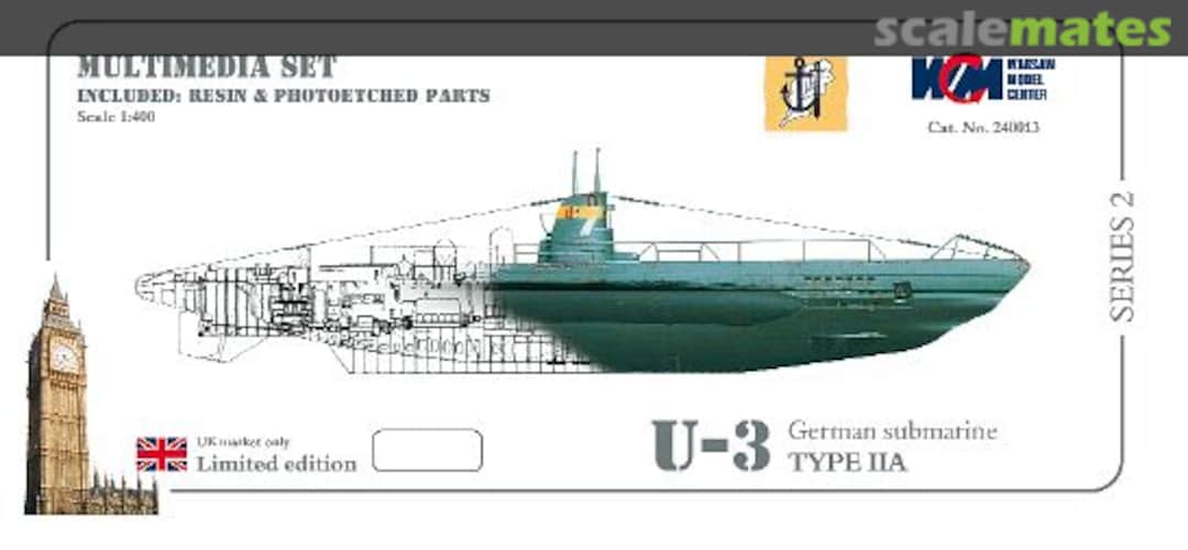 Boxart U-3 Type IIA German Submarine -Multimedia Set 24001 Mirage Hobby