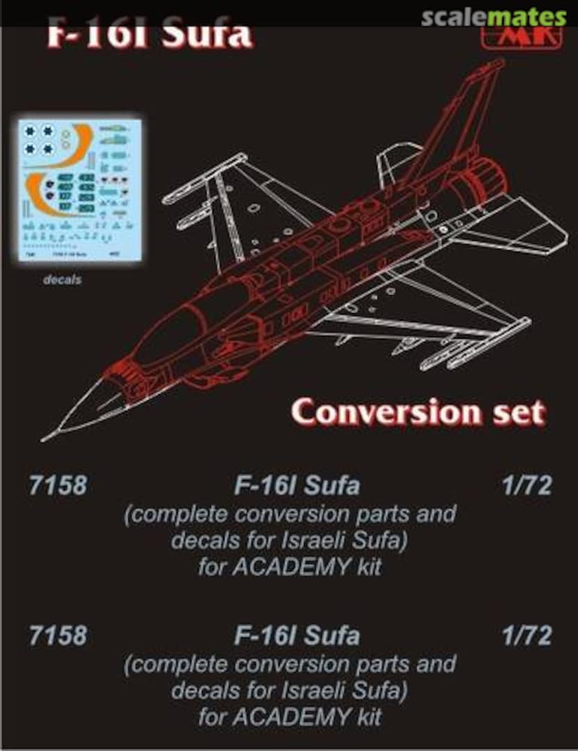 Boxart F-16I Sufa - conversion set 7158 CMK Boxart F-16I Sufa - conversion set 7158 CMK