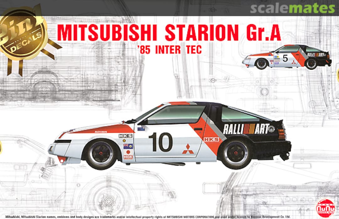 Boxart Mitsubishi Starion Gr.A PN24031 NuNu Model Kit Boxart Mitsubishi Starion Gr.A PN24031 NuNu Model Kit