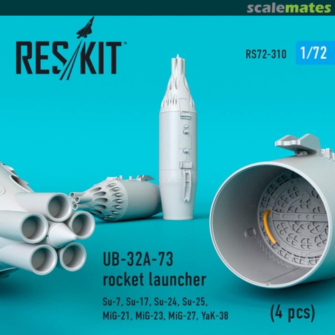 Boxart UB-32A-73 rocket launcher (4 pcs) RS72-0310 ResKit