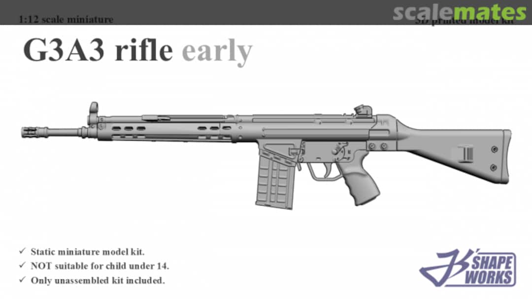 Boxart G3A3 rifle (early) JS12A018 Js' Shapeworks Boxart G3A3 rifle (early) JS12A018 Js' Shapeworks