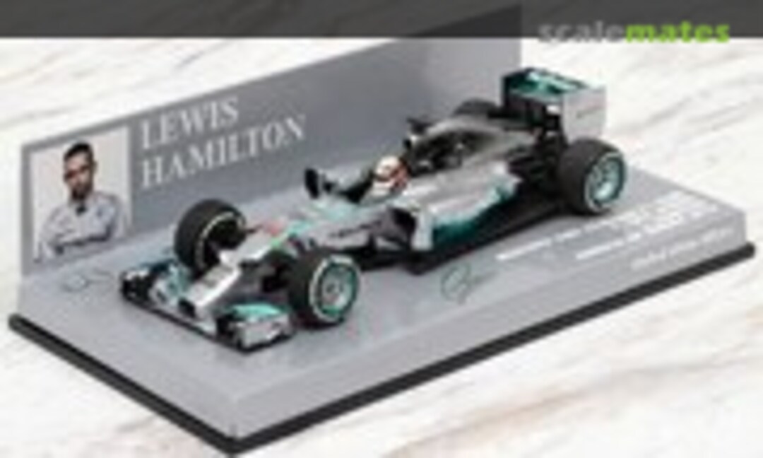 1:43 Mercedes AMG Petronas F1 Team W05 Hybrid Lewis Hamilton Bahrain GP Winner 2014 (Minichamps 410140244)