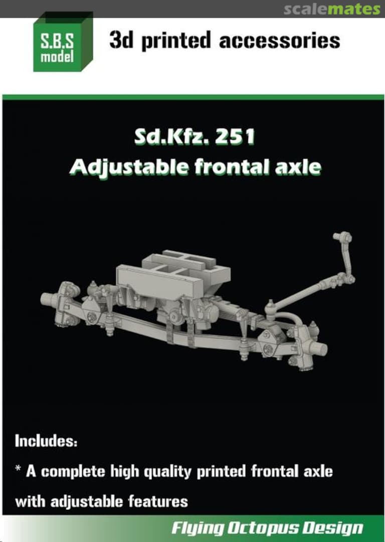 Boxart Sd.Kfz.251 Adjustable frontal axle SBS-3D011 SBS Model Boxart Sd.Kfz.251 Adjustable frontal axle SBS-3D011 SBS Model