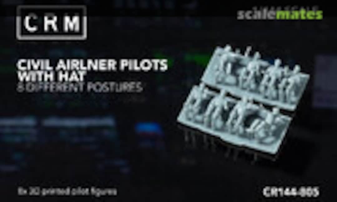 1:144 Civil Airliner Pilots with Hat (CRM CR-144805) CR-144805