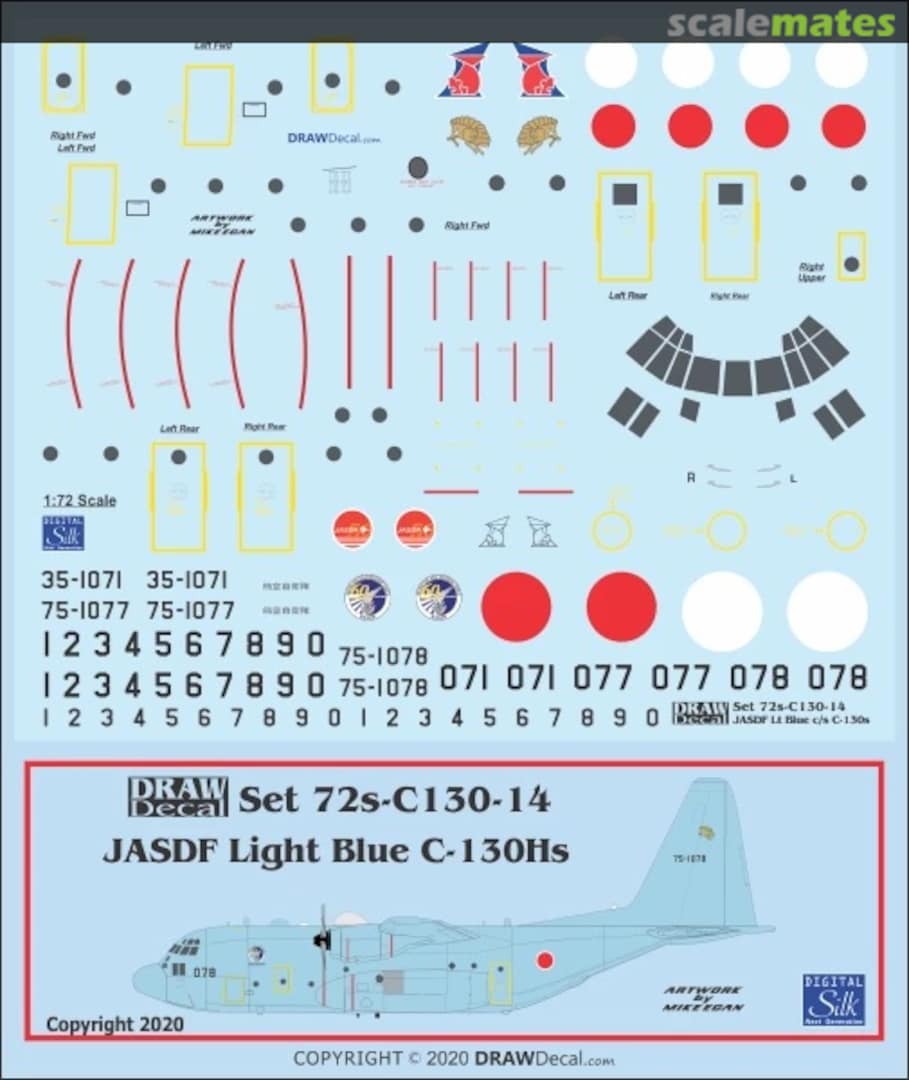 Boxart JASDF Light Blue C-130Hs 72-C130-14 Draw Decal Boxart JASDF Light Blue C-130Hs 72-C130-14 Draw Decal