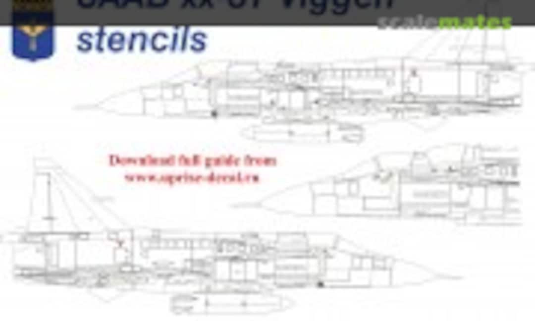 1:72 SAAB xx-37 Viggen stencils (UpRise Decal UR72279) UR72279