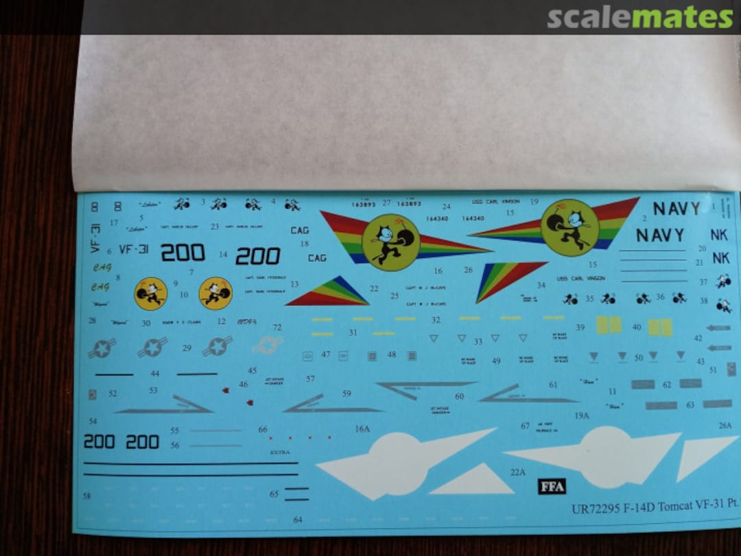 Contents Grumman F-14D Tomcat VF-31 Tomcattars Pt.1 UR72295 UpRise Decal Contents Grumman F-14D Tomcat VF-31 Tomcattars Pt.1 UR72295 UpRise Decal