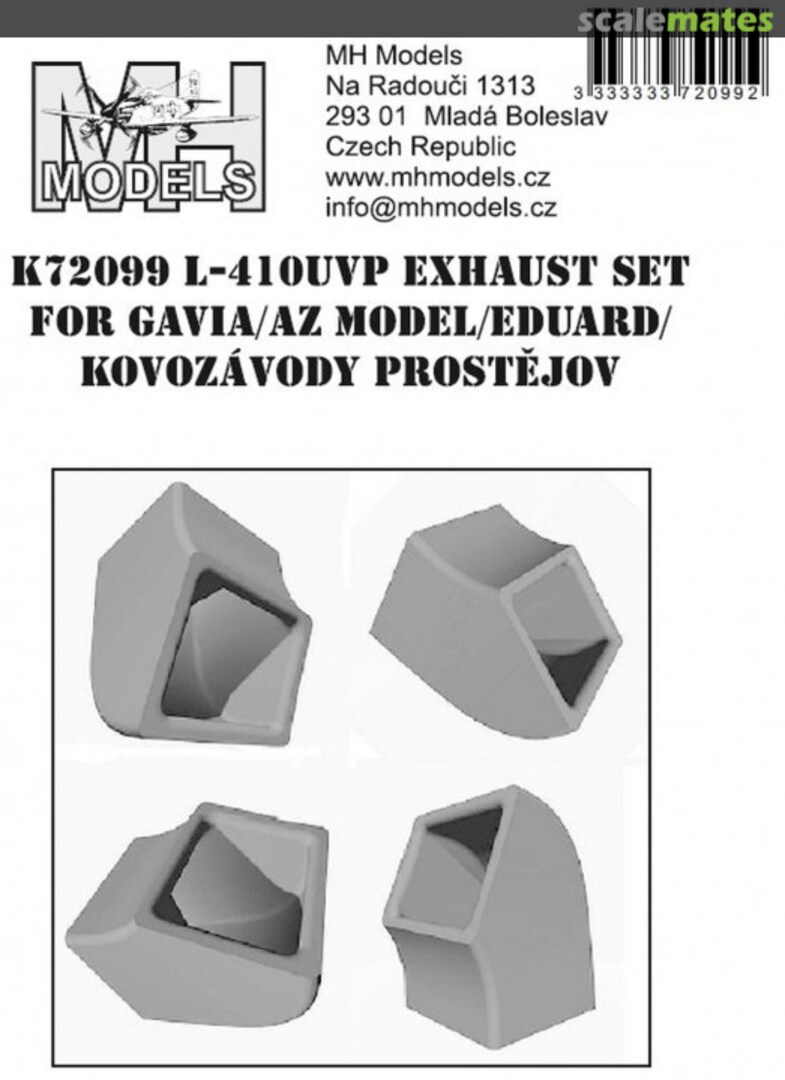 Boxart L-410UVP exhaust set K72099 MH Models Boxart L-410UVP exhaust set K72099 MH Models
