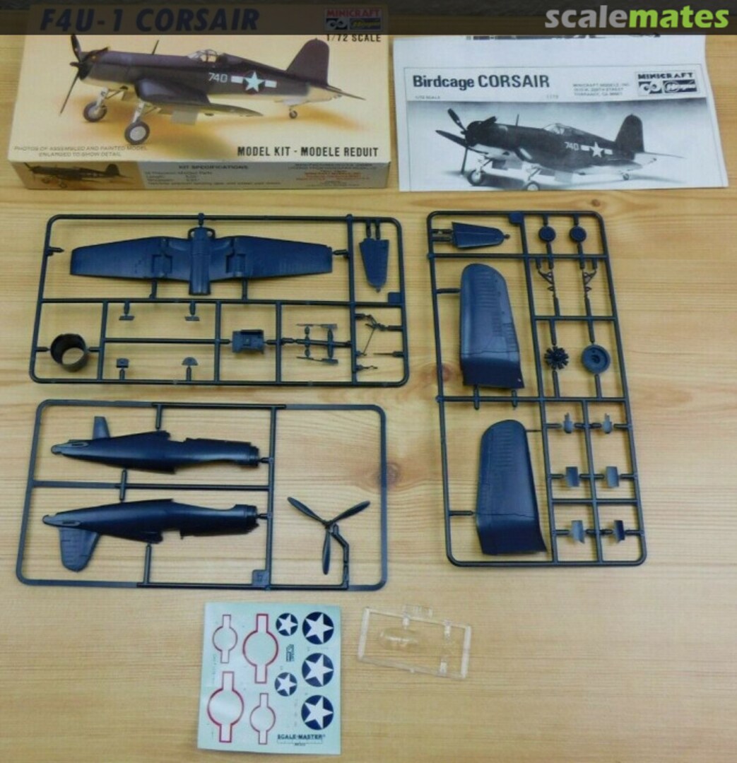 Contents F4U-1 Corsair 1179 Minicraft Hasegawa Contents F4U-1 Corsair 1179 Minicraft Hasegawa