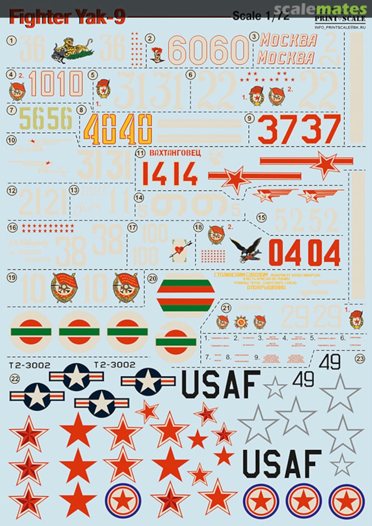 Boxart Yak-9 72-072 Print Scale Boxart Yak-9 72-072 Print Scale