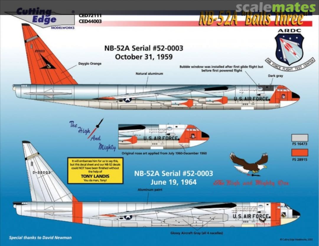 Boxart NB-52A "Balls Three" CED44003 Cutting Edge Modelworks