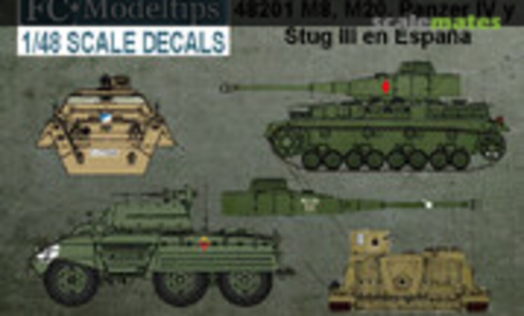 1:48 Panzer IV, Stug III, M8, M20 in Spain (FC Modeltips 48201) 48201