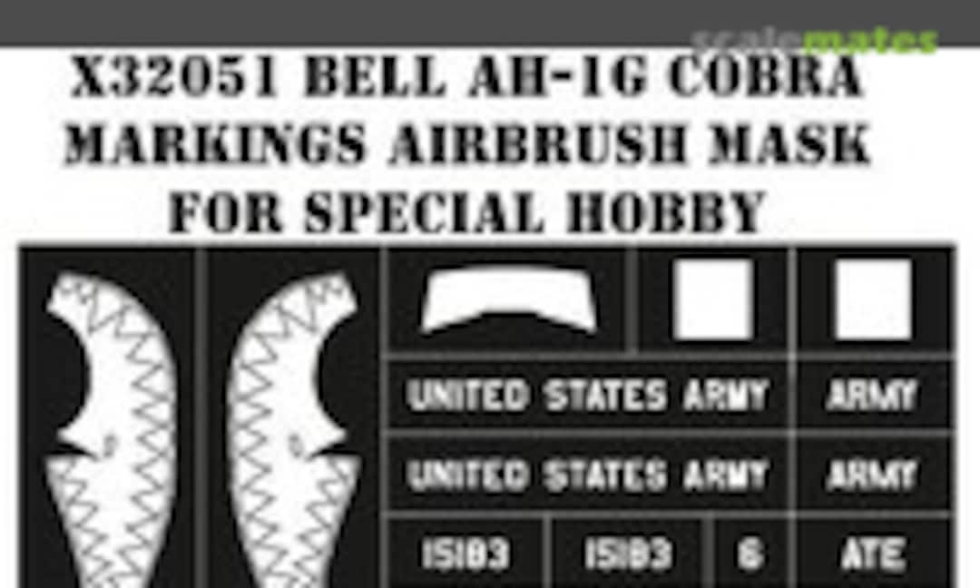 1:32 Bell AH-1G Cobra Markings Airbrush Mask (MH Models X32051) X32051