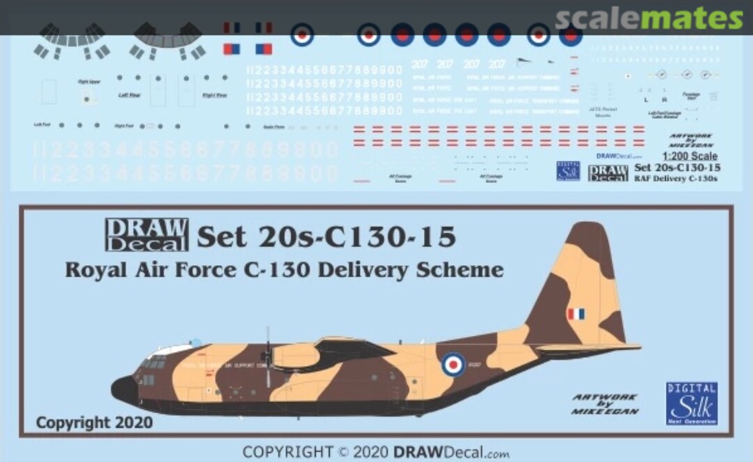 Boxart Royal Air Force C-130Ks, Delivery Scheme 20-C130-15 Draw Decal Boxart Royal Air Force C-130Ks, Delivery Scheme 20-C130-15 Draw Decal