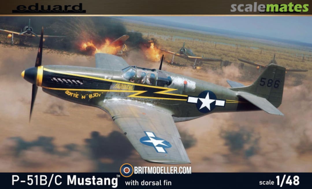 Boxart P-51B/C Mustang With Dorsal Fin 82108 Eduard Boxart P-51B/C Mustang With Dorsal Fin 82108 Eduard
