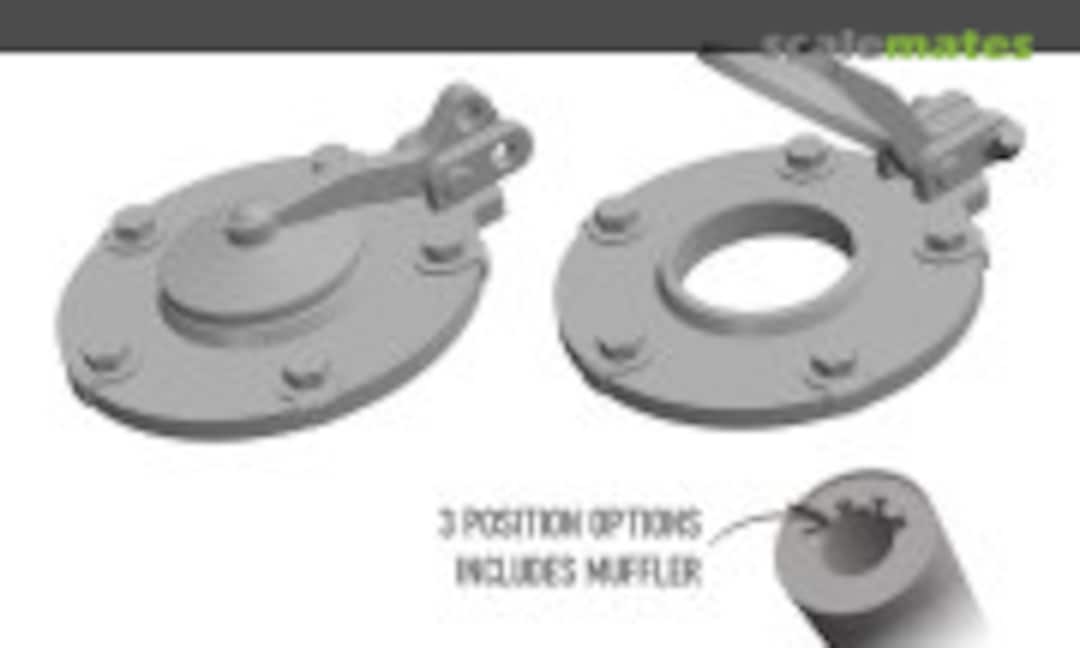 1:35 Exhaust Muffler Tiger I Early (Until December 1942) for TAKOM (Fibelworks FW35004) FW35004