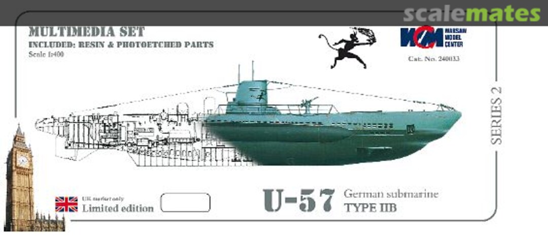 Boxart U-57 Type IIB German Submarine -Multimedia Set 24003 Mirage Hobby Boxart U-57 Type IIB German Submarine -Multimedia Set 24003 Mirage Hobby