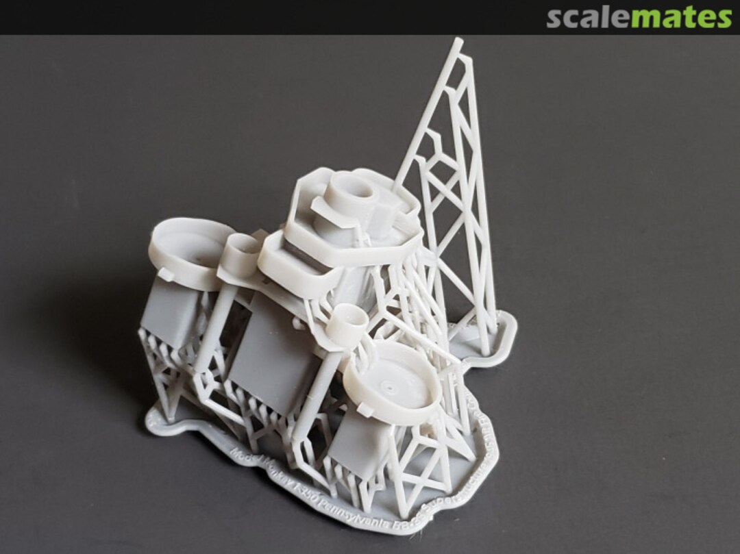 Boxart USS Pennsylvania BB-38 Aft Fire Control Tower, 1945 350-BB38 1945 aft Model Monkey Boxart USS Pennsylvania BB-38 Aft Fire Control Tower, 1945 350-BB38 1945 aft Model Monkey