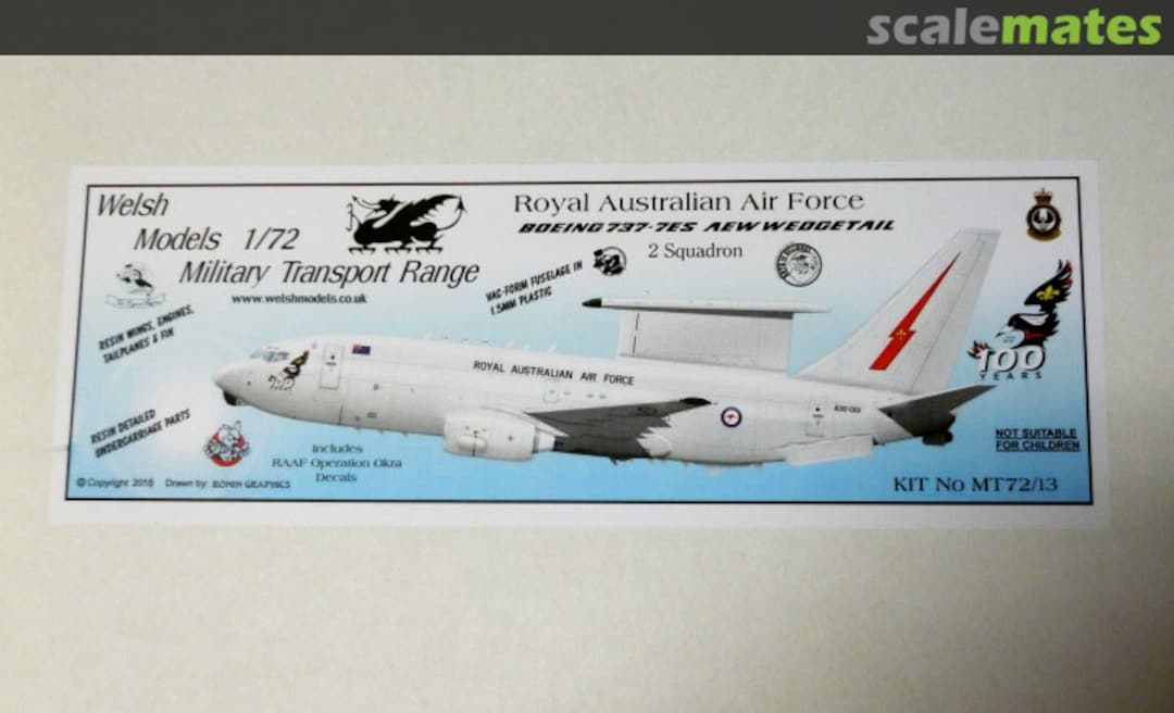 Boxart Boeing 737-7ES (E-7A) AEW Wedgetail MT72/13 Welsh Models Boxart Boeing 737-7ES (E-7A) AEW Wedgetail MT72/13 Welsh Models