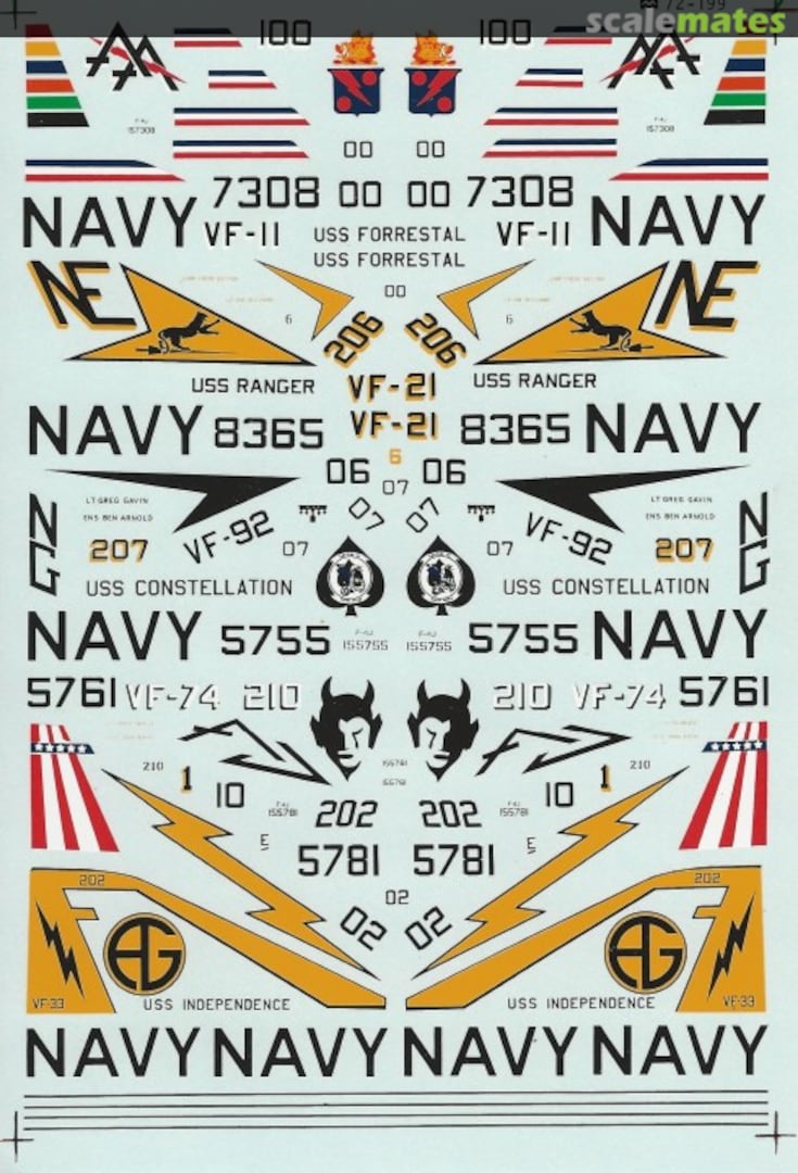 Boxart Navy F-4J Phantoms #7 72-199 Microscale Boxart Navy F-4J Phantoms #7 72-199 Microscale