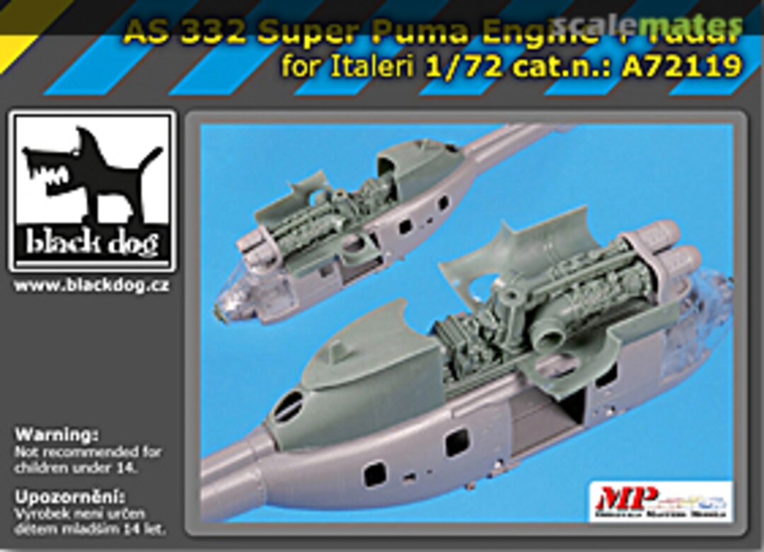 Boxart AS.332 Super Puma - Engine & Radar Set A72119 Black Dog