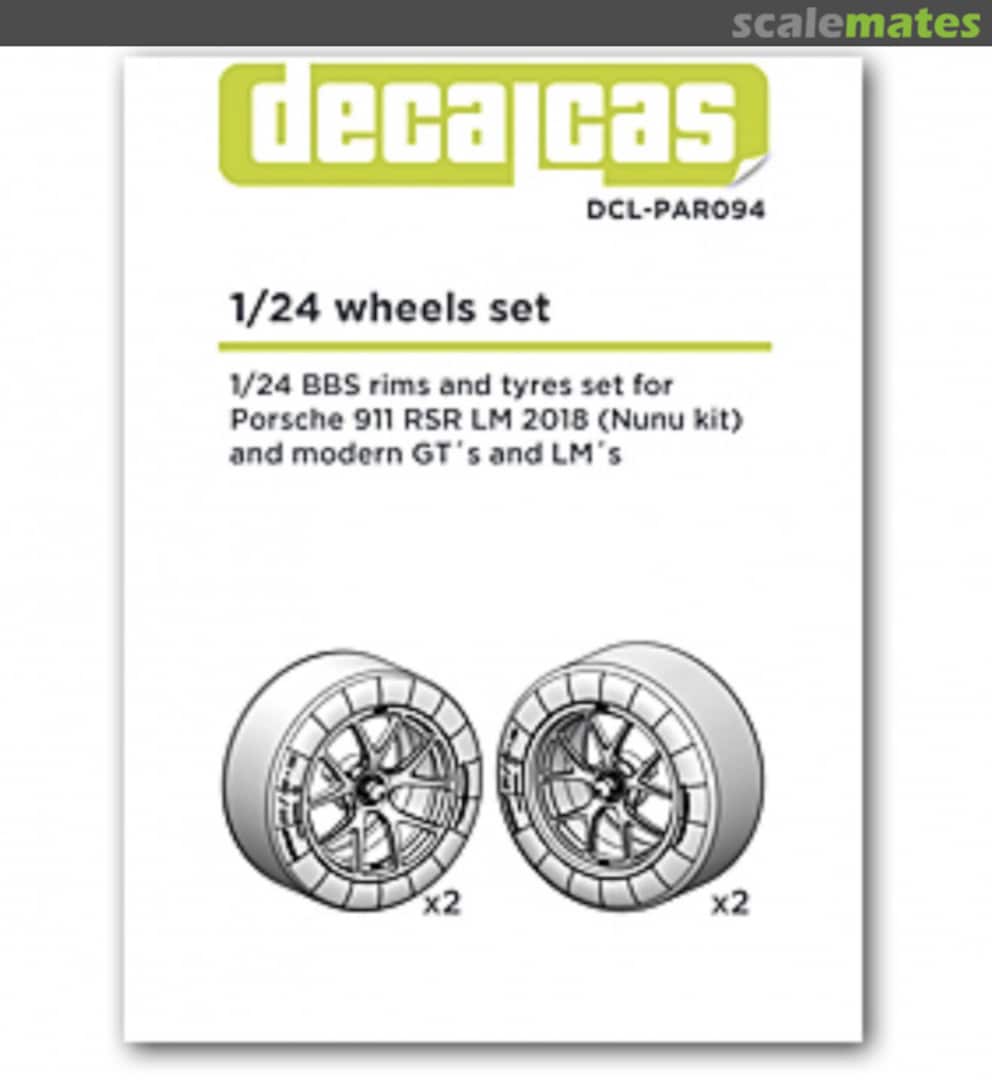 Boxart Porsche 991 RSR BBS Wheel & Tyre set DCL-PAR094 Decalcas Boxart Porsche 991 RSR BBS Wheel & Tyre set DCL-PAR094 Decalcas